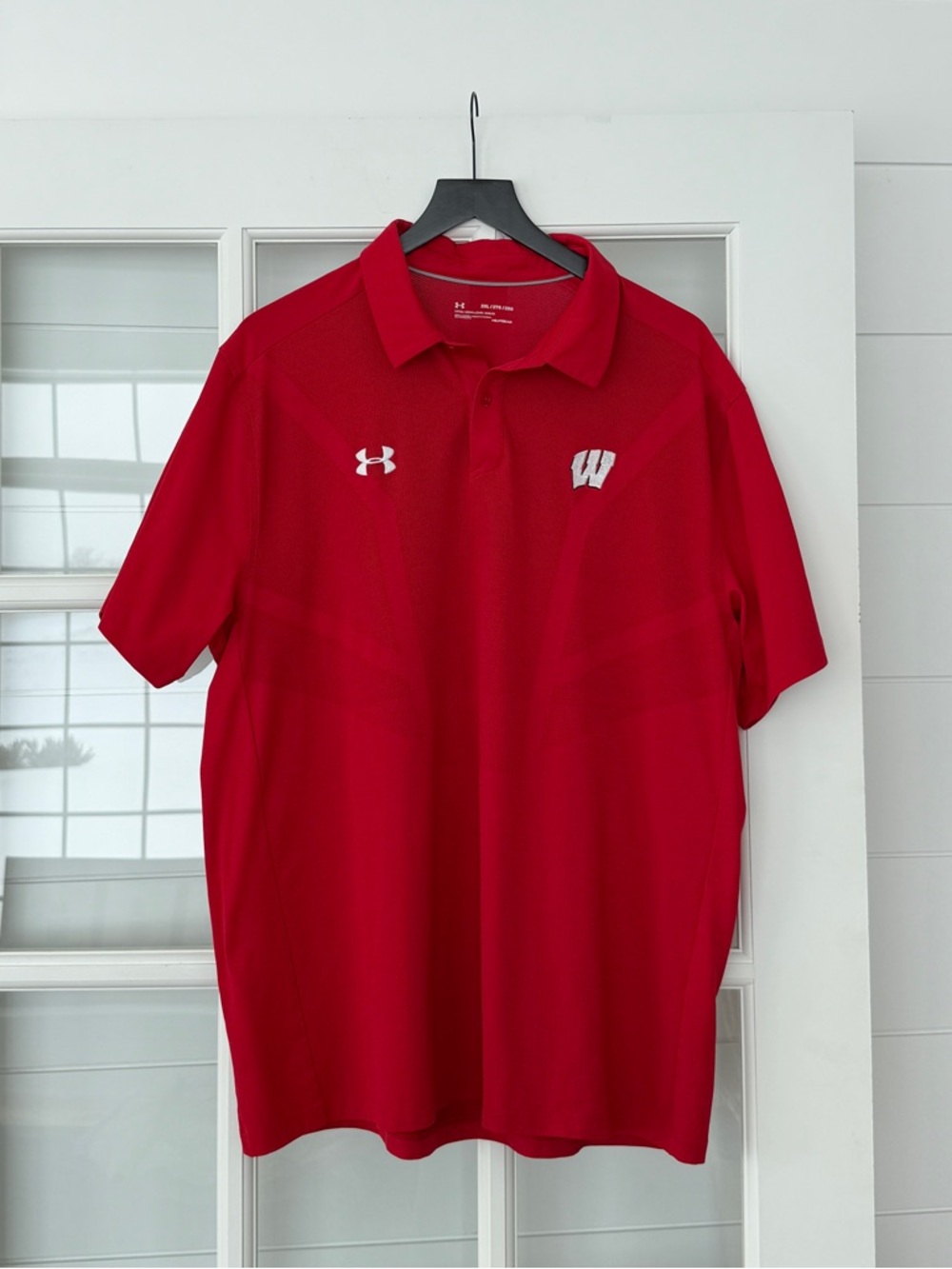 Under Armour Men’s Red Polo with UW Badgers Logo